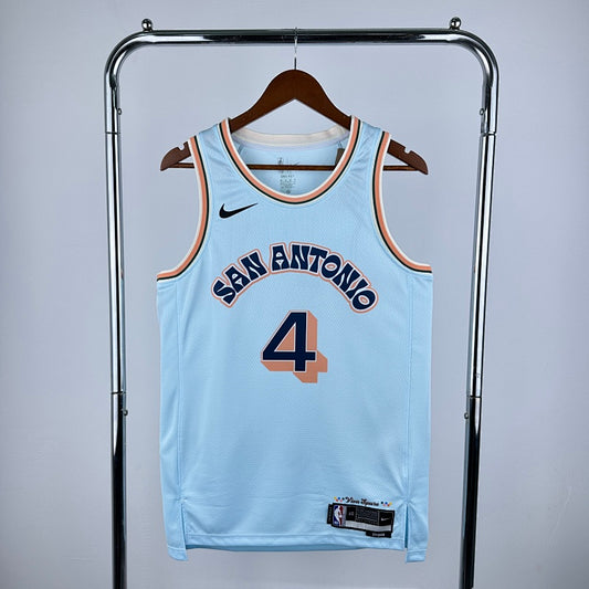 San Antonio Spurs City Edition 2024-25 Hemisfair - Bleu clair - De'Aaron Fox - 4