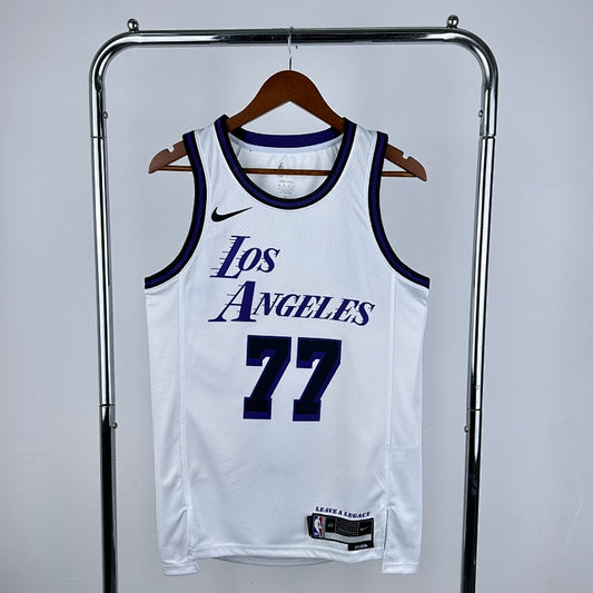 Los Angeles Lakers City Edition 2022-23 The Blank Canvas - Blanc - Luka Doncic - 77