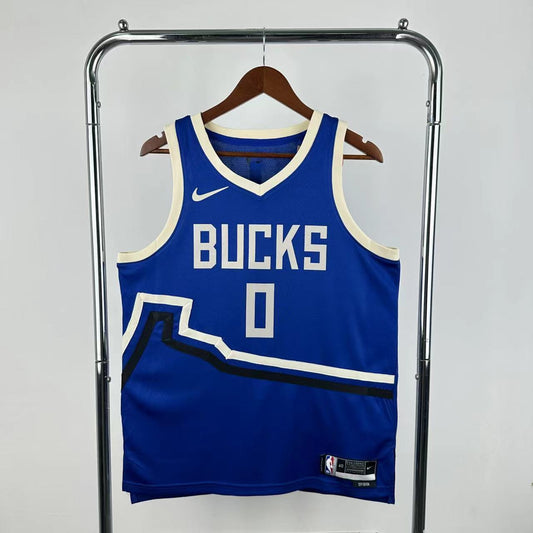 Milwaukee Bucks City Edition 2024-25 Gathering Place - Bleu - Damian Lillard - 0