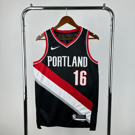 Portland Trail Blazers Icon Edition col rouge - Noir - Yang Hansen - 16