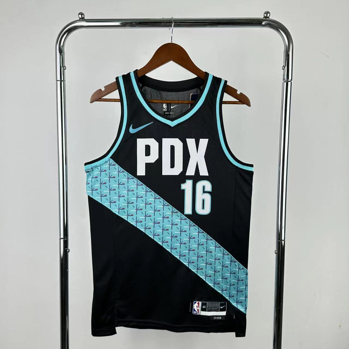 Portland Trail Blazers City Edition 2025-26 PDX - Noir - Yang Hansen - 16