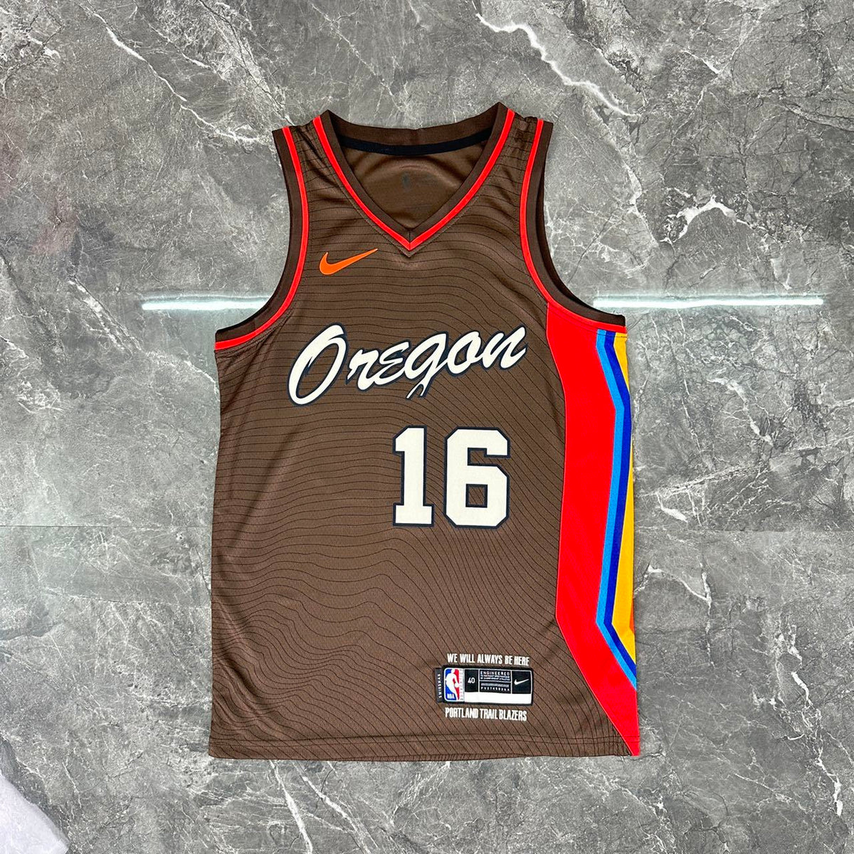 Portland Trail Blazers City Edition Oregon - Marron - Yang Hansen - 16