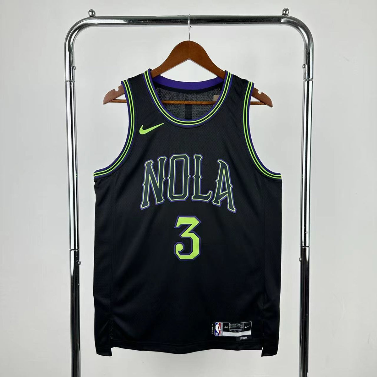 New Orleans Pelicans city-nola-noir Jordan Poole - 3