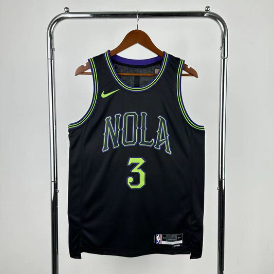 New Orleans Pelicans city-nola-noir Jordan Poole - 3