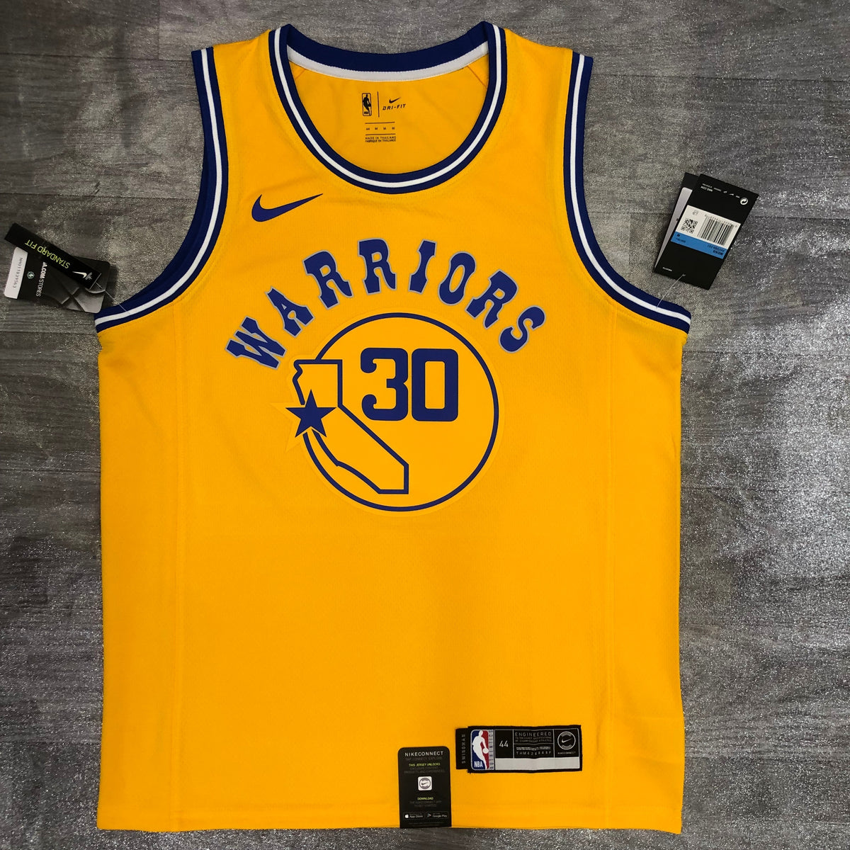 Golden State Warriors Hardwood Classics California - Jaune - Stephen Curry - 30