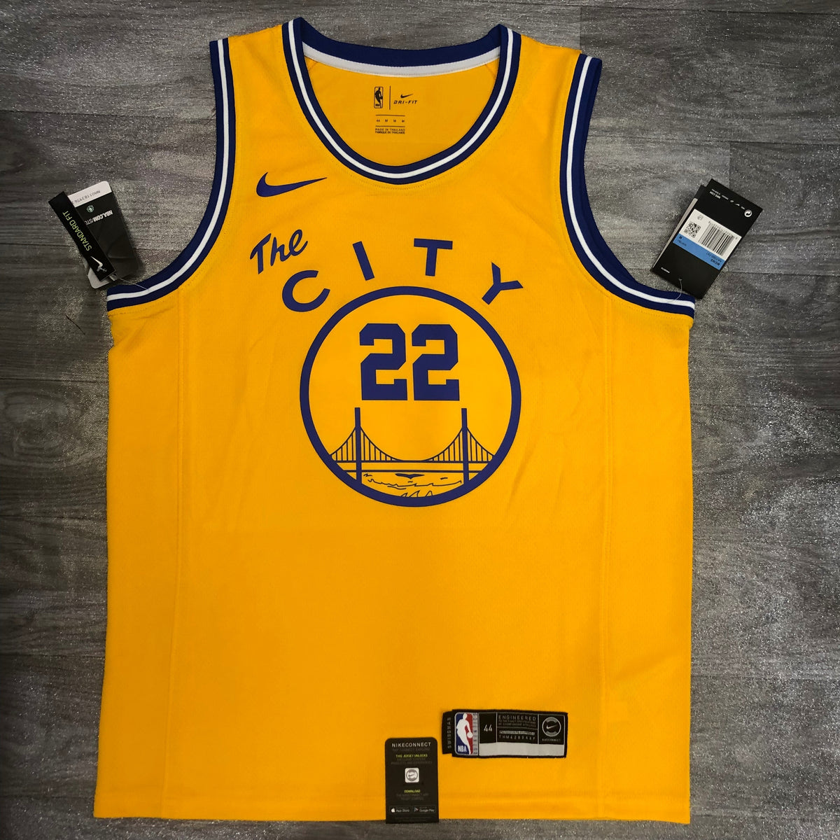 Golden State Warriors Hardwood Classics The City - Jaune - Andrew Wiggins - 22