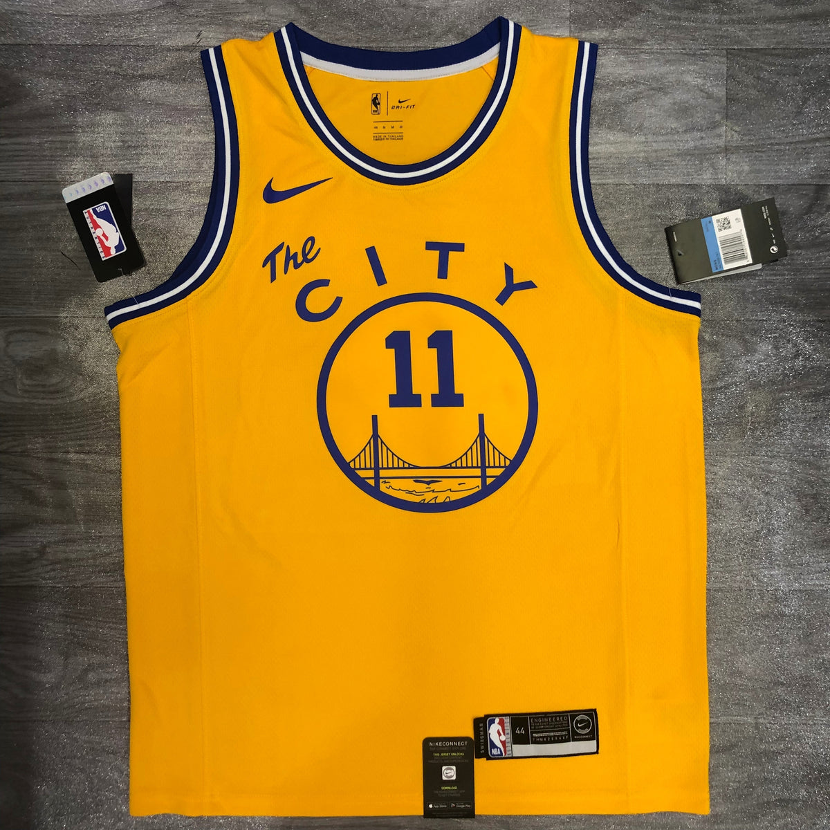 Golden State Warriors Hardwood Classics The City - Jaune - Klay Thompson - 11