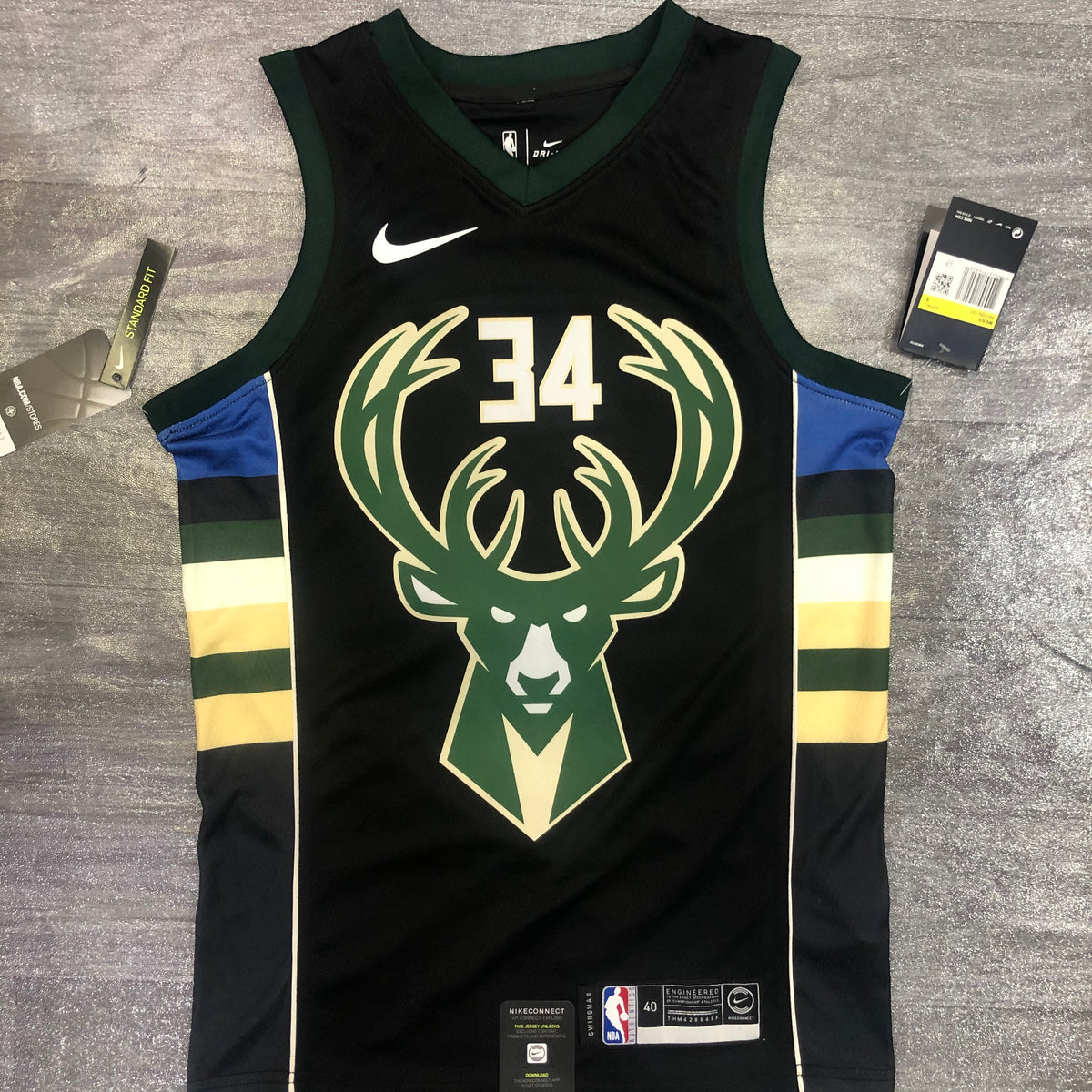 Milwaukee Bucks Statement Edition Big Deer - Noir - Giannis Antetokounmpo - 34