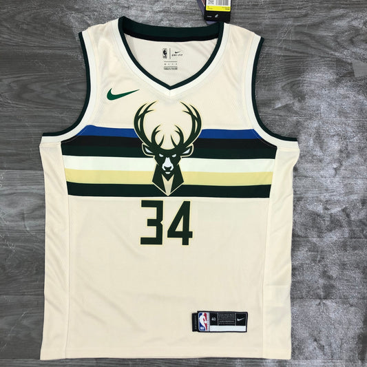 Milwaukee Bucks Earned Edition Deer - Creme - Giannis Antetokounmpo - 34