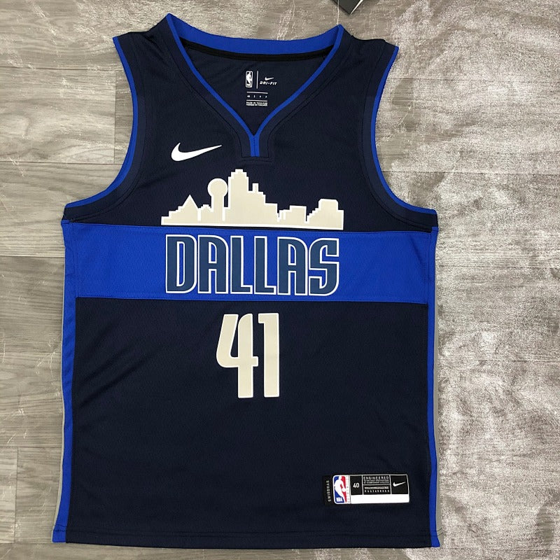 Dallas Mavericks Skyline - Bleu marine - Dirk Nowitzki - 41