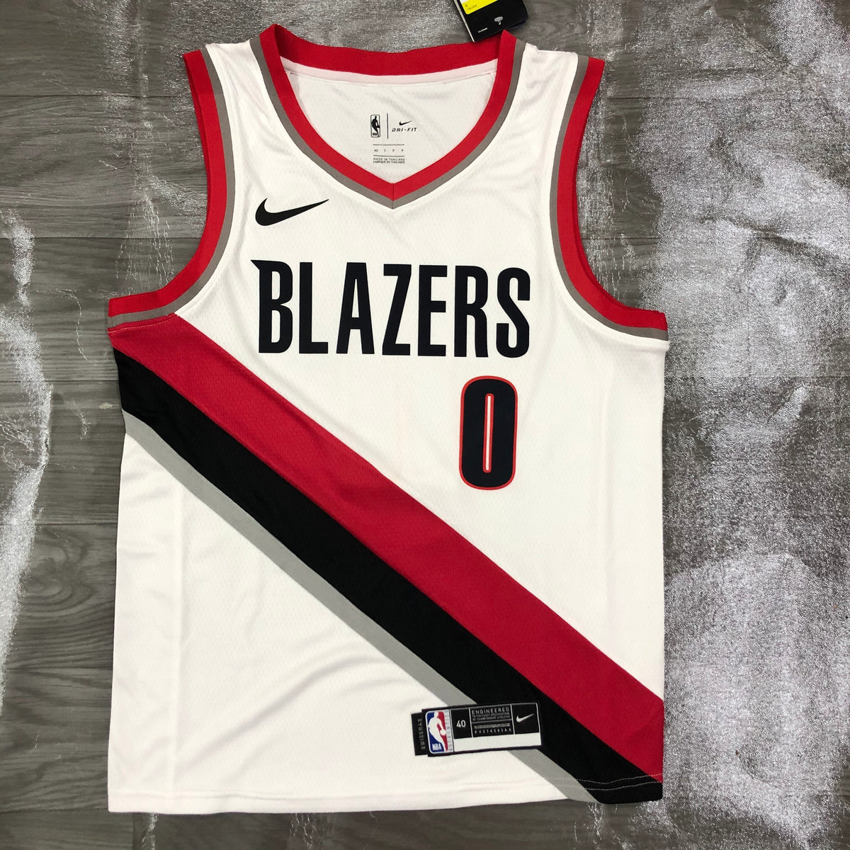 Portland Trail Blazers Association Edition col rouge - Blanc - Damian Lillard - 0