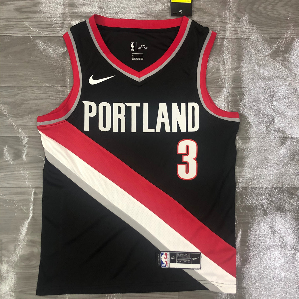Portland Trail Blazers Icon Edition col rouge - Noir - CJ McCollum - 3