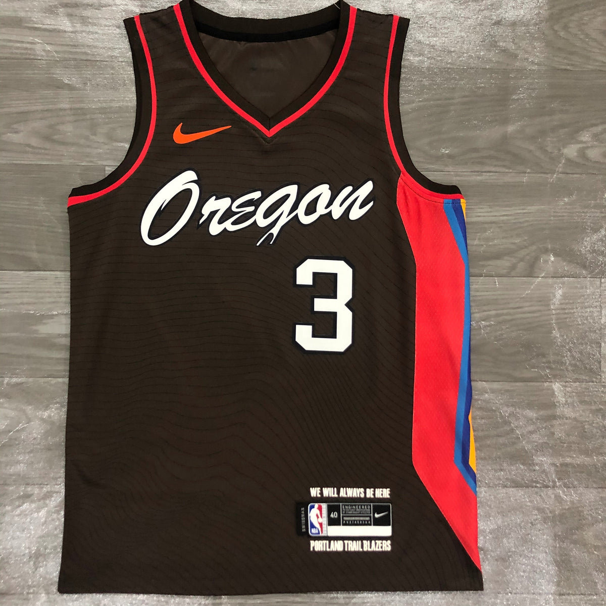 Portland Trail Blazers City Edition Oregon - Marron - CJ McCollum - 3