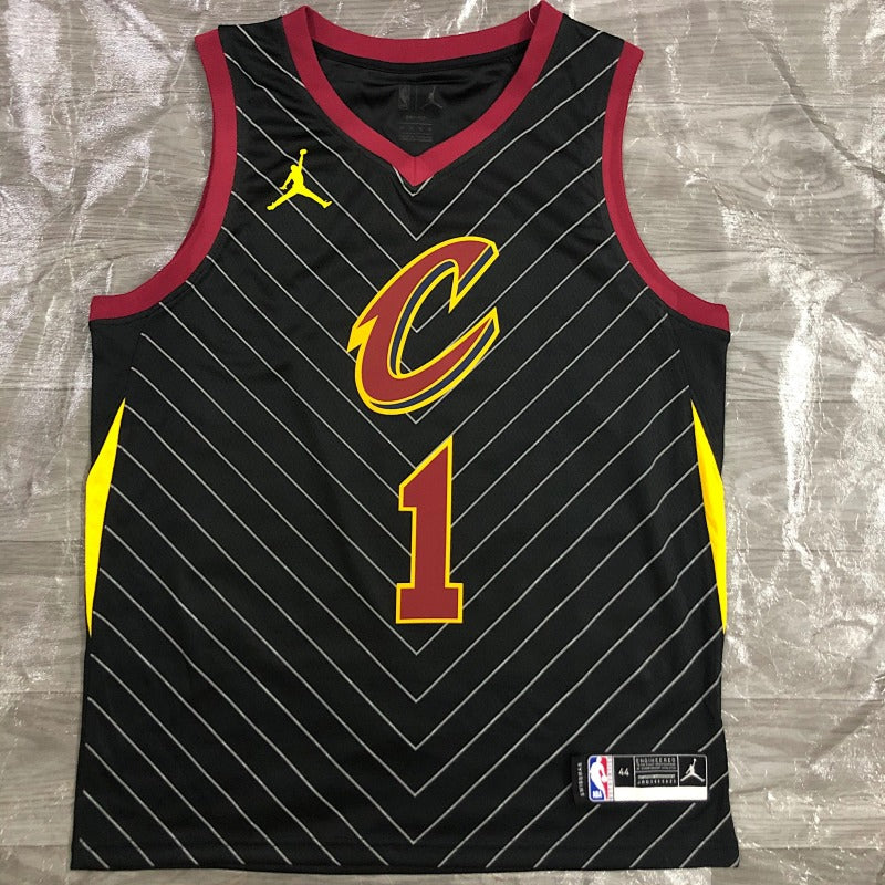 Cleveland Cavaliers Statement Edition a rayures - Noir - Derrick Rose - 1