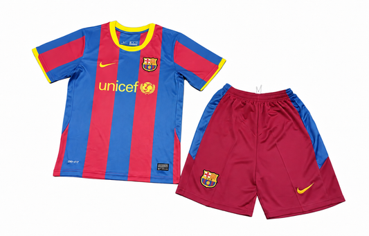 Maillot Enfant FC Barcelone Retro — Domicile Enfant rétro 2010-2011