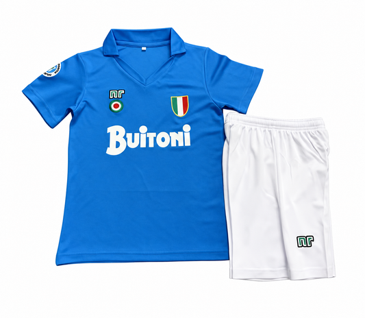 Maillot Enfant Maillot S.S.C. Napoli retro — Domicile Enfant rétro 1987-1988