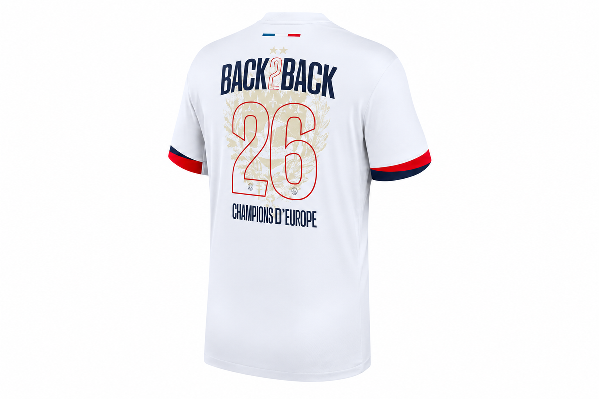 Maillot PSG 25-26 BACK 2 BACK — Extérieur — dos